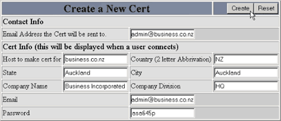 Generating a CSR using WHM/CPanel